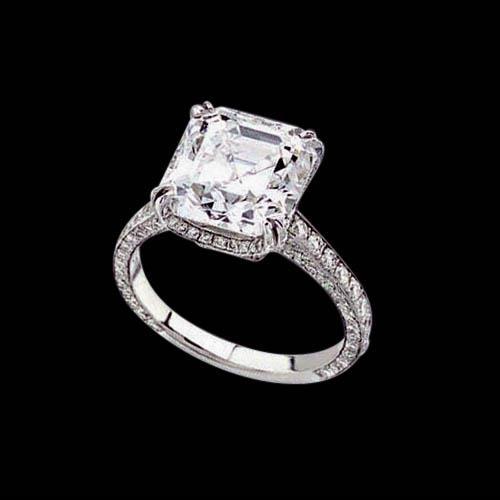 2.76 Ct. Center Radiant Halo Natural Diamond Jewelry Ring White Gold