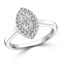 2.80 Carats Accented Real Diamond Engagement Halo Ring