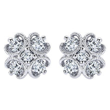 2.80 Carats Gorgeous Genuine Diamonds Lady Studs Earring 14K White Gold New