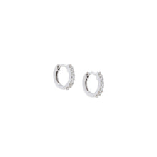 2.80 Carats Prong Set Natural Round Cut Diamonds Hoop Earrings Gold White