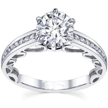 2.80 Carats Round Cut Natural Diamonds Ladies Ring White Gold 14K