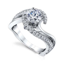 2.80 Ct Round Cut Real Diamonds Engagement Ring With Accents White Gold 14K