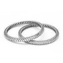 2.80 Ct Round Diamond Bangle 14K White Gold Real Jewelry