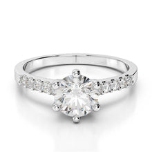 2.85 Carats Natural Diamond Accented Engagement Ring White Gold 14K