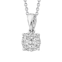 2.85 Ct Sparkling Round Cut Real Diamonds Pendant Necklace White Gold 14K