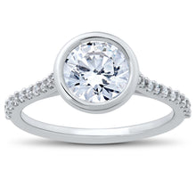 2.90 Carats Solitaire With Accent Real Diamonds Wedding Ring White Gold 14K