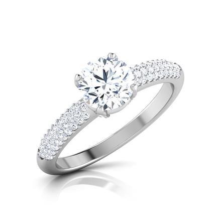 2.90 Carats Sparkling Brilliant Cut Natural Diamond Engagement Ring White Gold