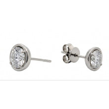 2 Carat Lab Grown Diamonds Stud Earring Round Cut 14K White Gold