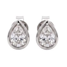 2 Carat Pear Cut Lab Grown Diamonds Stud Earring White Gold 14K