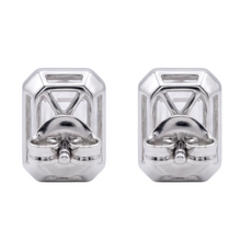 2 Carat Prong Setting Ladies Emerald Cut Lab Grown Diamonds Earring White Gold 14K