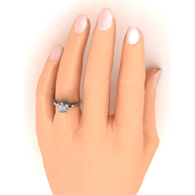 2 Carats Three Stone Pear and Heart Cut Lab Grown Diamond Ring