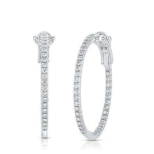 2ct Genuine Diamond Ladies Hoops