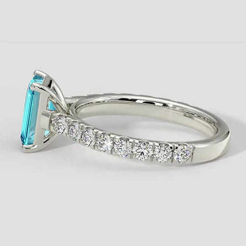 2ct Emerald-Cut Paraiba Ring