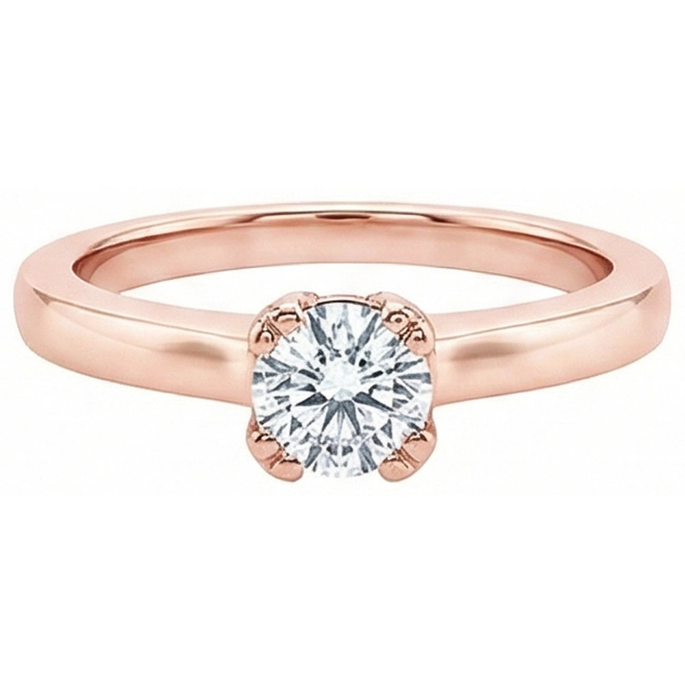 3.01 Ct. Round Real Natural Earth Mined Diamond Solitaire Engagement Ring