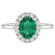 3.2 Ct Oval Cut Green Emerald Natural Earth Mined Diamond Wedding Ring White Gold 14K