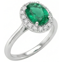 3.2 Ct Oval Cut Green Emerald Natural Earth Mined Diamond Wedding Ring White Gold 14K