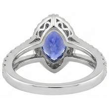 3.25 Ct Blue Pear Cut Tanzanite With Natural Earth Mined Diamond Ring Lady Men Gold