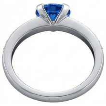 3.25 Ct Round Sri Lanka Sapphire Natural Earth Mined DIAMOND ( NOT LAB GROWN )s Ring Gold 14K