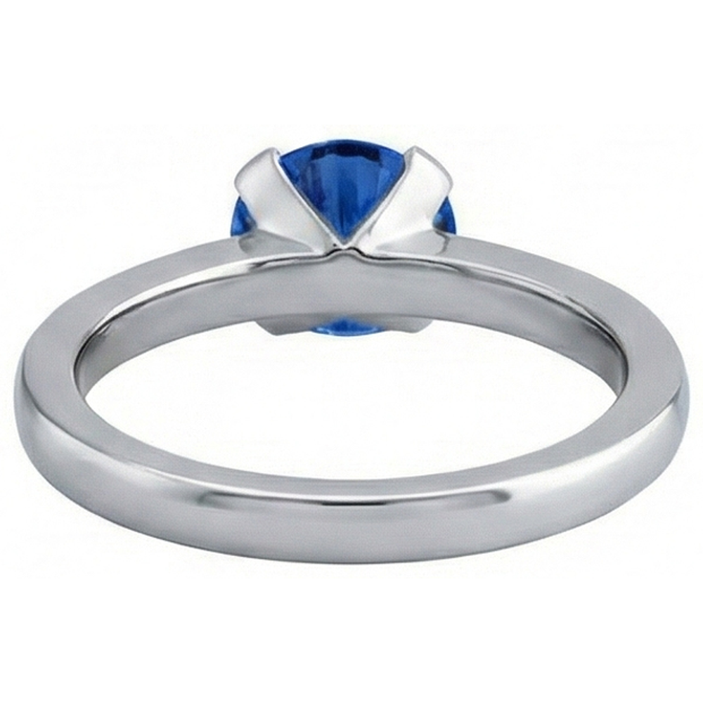3.25 Ct Round Sri Lanka Sapphire Natural Earth Mined DIAMOND ( NOT LAB GROWN )s Ring Gold 14K