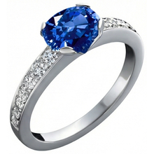 3.25 Ct Round Sri Lanka Sapphire Natural Earth Mined DIAMOND ( NOT LAB GROWN )s Ring Gold 14K