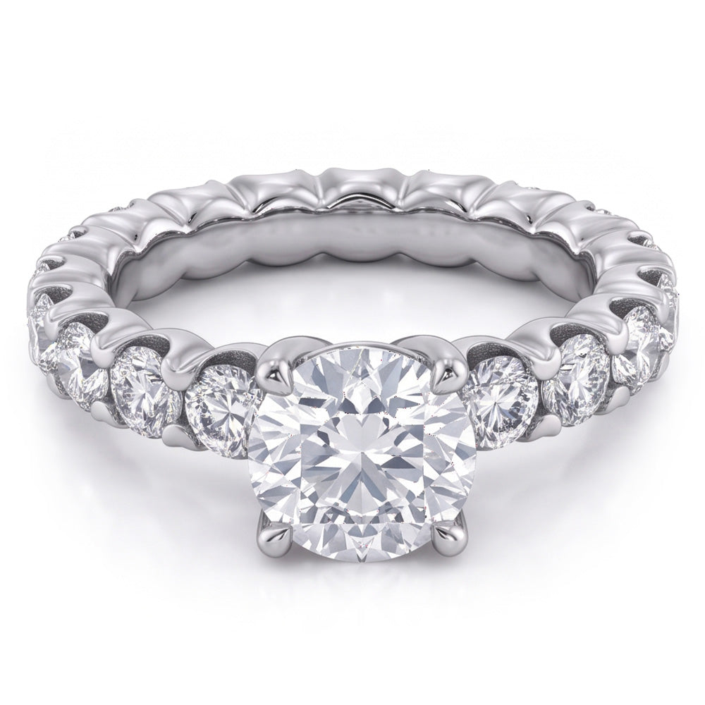 3.30 Carats Sparkling Round Cut Natural Earth Mined Diamonds Wedding Ring