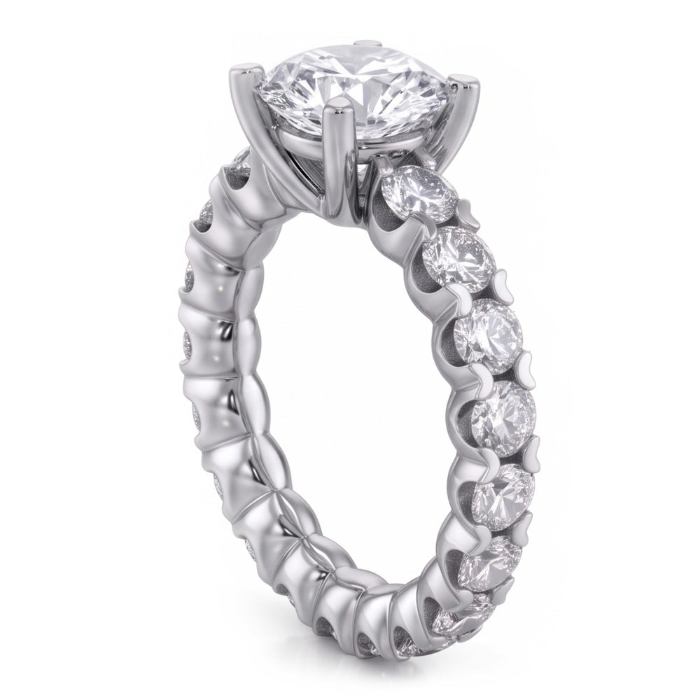 3.30 Carats Sparkling Round Cut Natural Earth Mined Diamonds Wedding Ring