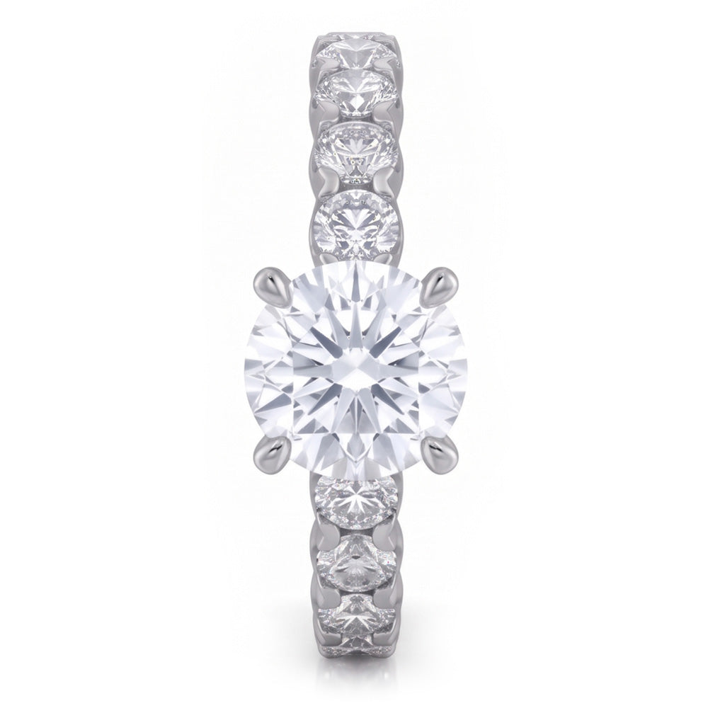 3.30 Carats Sparkling Round Cut Natural Earth Mined Diamonds Wedding Ring
