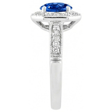 3.35 Ct Sri Lankan Sapphire And Natural Earth Mined DIAMOND ( NOT LAB GROWN )s Ring White Gold 14K