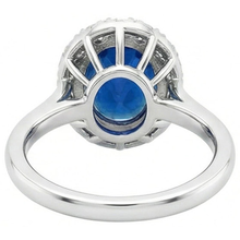 3.40 Ct Sri Lankan Sapphire And Natural Earth Mined DIAMOND ( NOT LAB GROWN )s Engagement Ring