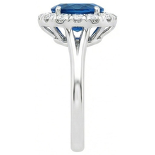 3.40 Ct Sri Lankan Sapphire And Natural Earth Mined DIAMOND ( NOT LAB GROWN )s Engagement Ring