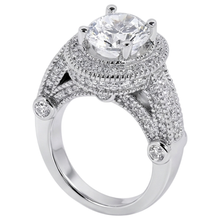 3.50 Carat Real Natural Earth Mined DIAMOND ( NOT LAB GROWN ) Engagement Ring Luxurious Antique White Gold 14K