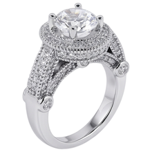 3.50 Carat Real Natural Earth Mined DIAMOND ( NOT LAB GROWN ) Engagement Ring Luxurious Antique White Gold 14K