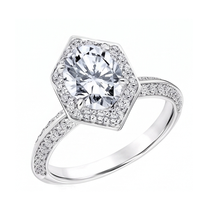 3.50 Carats Oval And Round Cut Natural Earth Mined Diamonds Engagement Ring