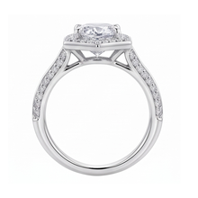 3.50 Carats Oval And Round Cut Natural Earth Mined Diamonds Engagement Ring
