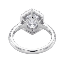 3.50 Carats Oval And Round Cut Natural Earth Mined Diamonds Engagement Ring