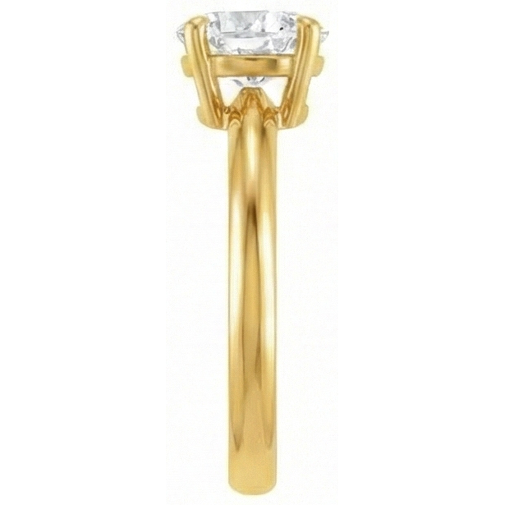 Fine Brilliant Diamond Solitaire Engagement Ring 3.50 ct – profile view