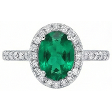 3.6 Ct Oval Cut Green Emerald Natural Earth Mined Diamond Engagement Ring