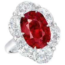 3.60 Ct Oval Cut Ruby Natural Earth Mined Diamond Ring New