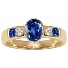 3.61 Ct. Ring Yellow Gold Big Oval Center Gemstone Ring