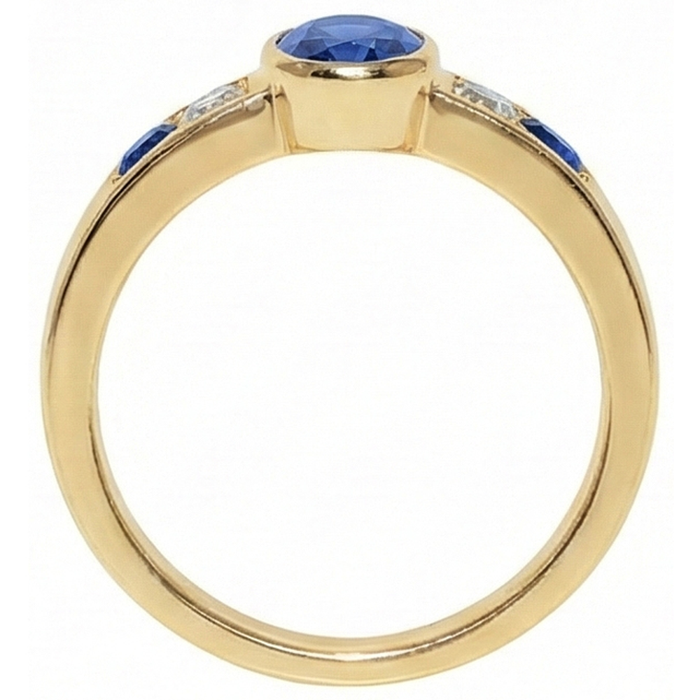 3.61 Ct. Ring Yellow Gold Big Oval Center Gemstone Ring