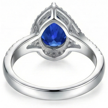 natural round sapphire 3.70ct ring profile view