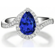natural round sapphire 3.70ct ring side angle