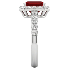 natural emerald ruby 3.75ct ring profile view