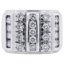 3.75 Carats Mens Natural Earth Mined Diamond Ring White Gold 14K