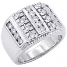 3.75 Carats Mens Natural Earth Mined Diamond Ring White Gold 14K