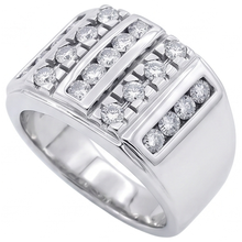 3.75 Carats Mens Natural Earth Mined Diamond Ring White Gold 14K