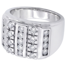 3.75 Carats Mens Natural Earth Mined Diamond Ring White Gold 14K