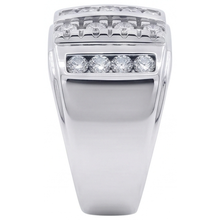 3.75 Carats Mens Natural Earth Mined Diamond Ring White Gold 14K