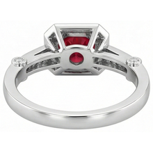 natural round ruby 3.75ct ring with diamond accents