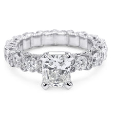 3.75 Ct Radiant & Round Genuine Natural Earth Mined Diamonds Ring Wedding Anniversary